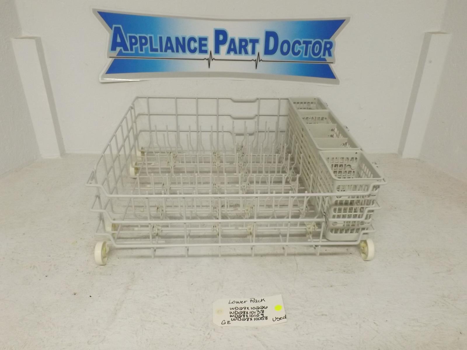 GE Dishwasher WD28X10226 WD28X10138 WD28X10109 WD28X10058 Lower Rack Used GE Dishwasher WD28X10226 WD28X10138 WD28X10109 WD28X10058 Lower Rack Used